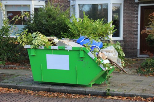 Local man and van leaving after garden clearance in Southfields